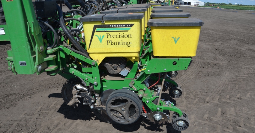 Precision Planting closing wheels on planter