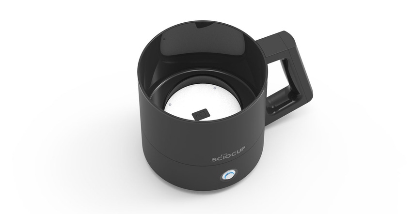SCiO Cup, a smartphone-operated device that enables frequent dry matter analysis