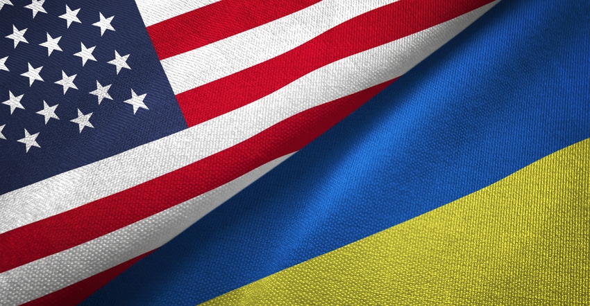 U.S. and Ukraine flags U.S. and Ukraine flags
