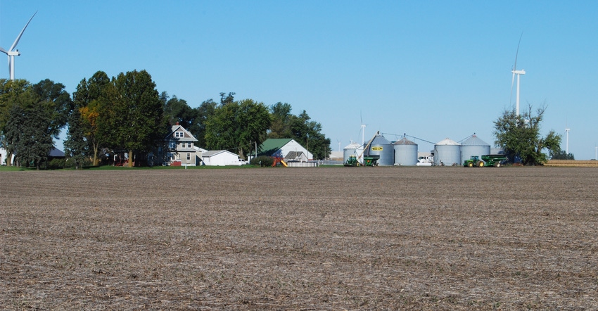 Farmstead and grain silos