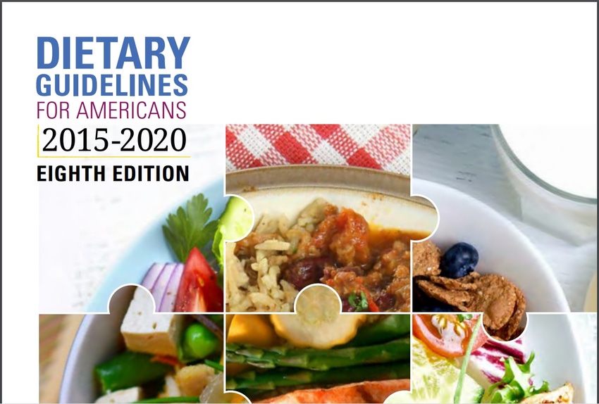 Front page of dietary guidelines