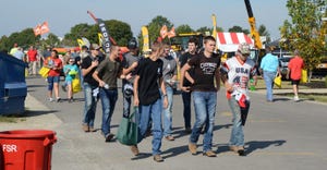attendees navigate the grounds of Farm Science Review