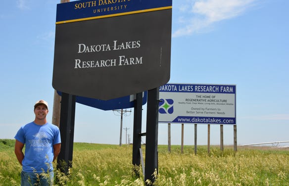 Dakota Lakes Research Farm near Pierre, S.D sign