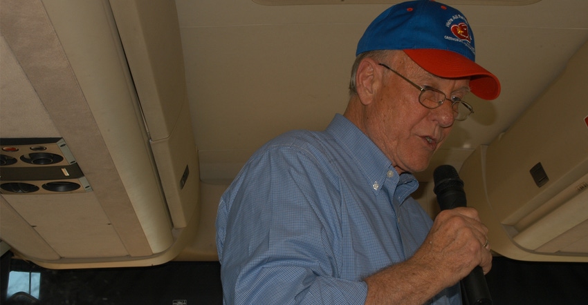 Sen. Pat Roberts was talking to south-central Kansas as he toured the region which was hit by devastating drought in July of 