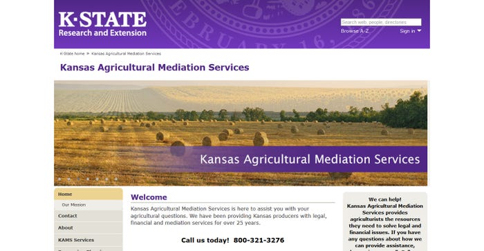 screen shot of K-state research extension  mediation services