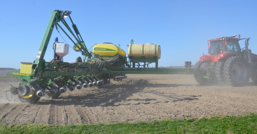 planter in field planter in field