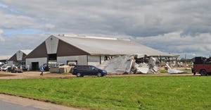 Wetzel barn damaged by tornado
