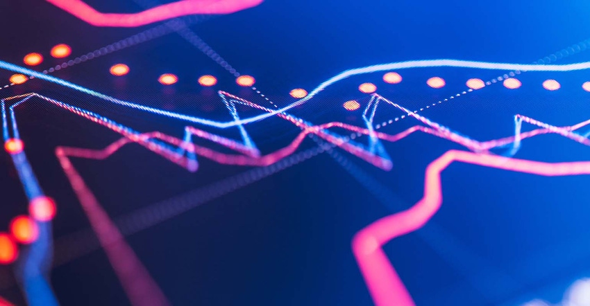 Close-up financial trading chart on digital LCD display Close-up financial trading chart on digital LCD display