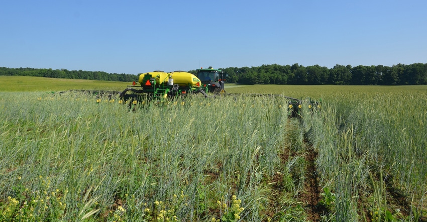 sprayer in field