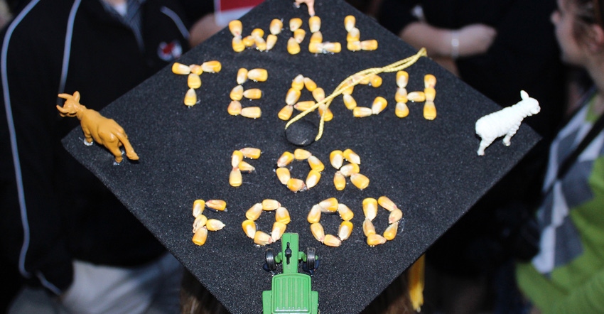 Will Teach for Food graduation cap