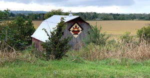 barn with quilt painted on it