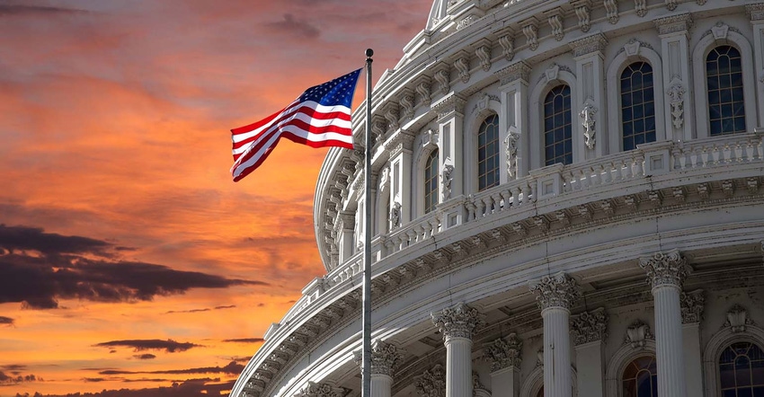 U.S. Capitol at sunset