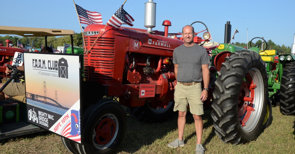 Antique tractors, Mackinac Bridge bring brothers together