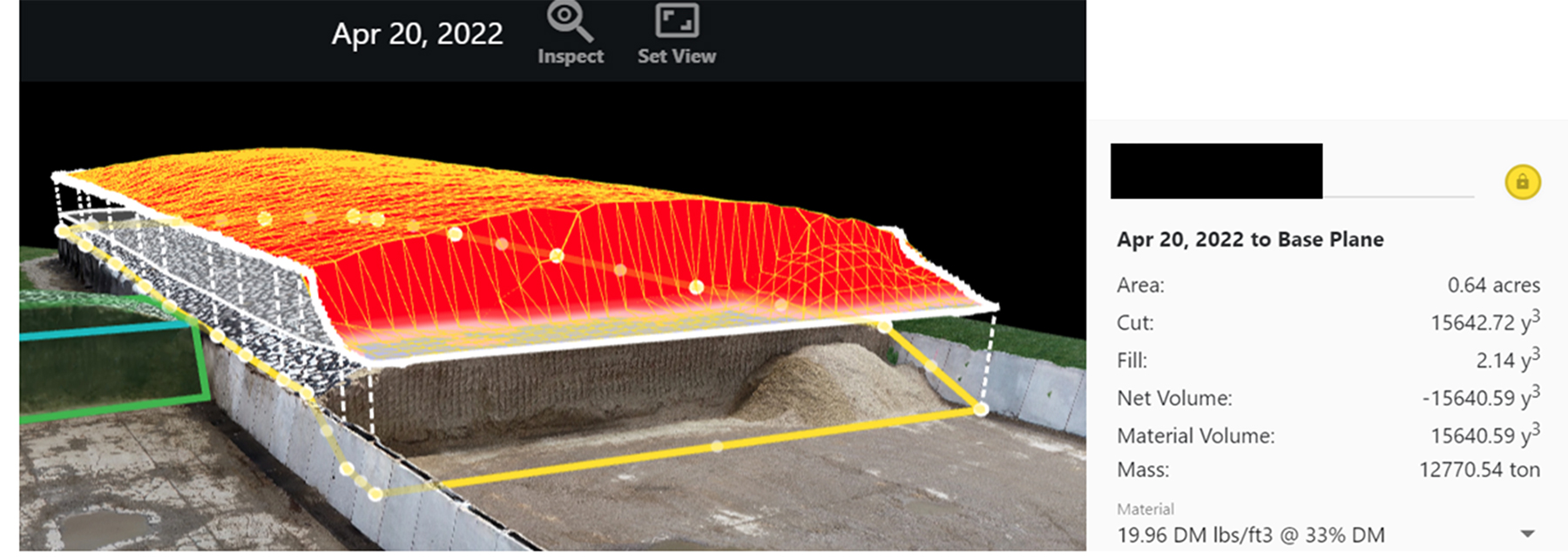 Kevin Putnam, Pioneer - Drone image of forage inventory in a bunk