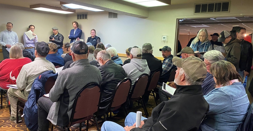 Attendees at the Burleigh County meeting hosted by North Dakota Farm Bureau 