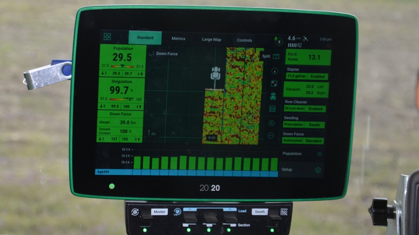 planter monitor screen planter monitor screen