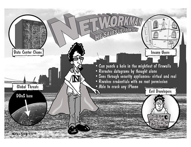 Network Man cartoon