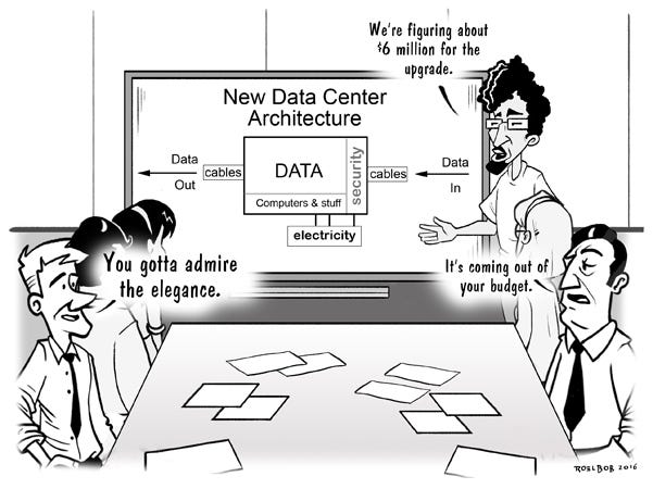 Data center cartoon