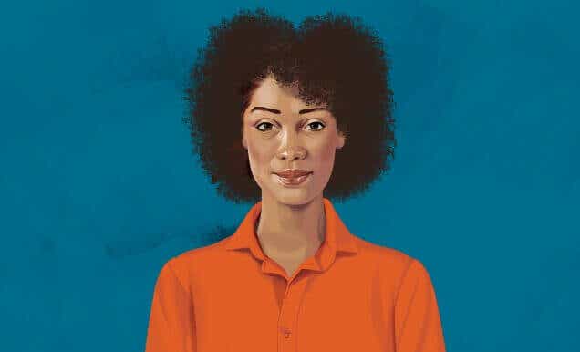 Illustration of a woman feeling tense