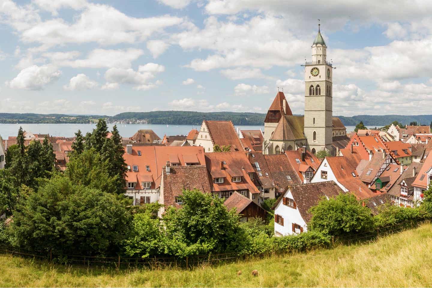 Blick auf eine Kirche in Konstanz