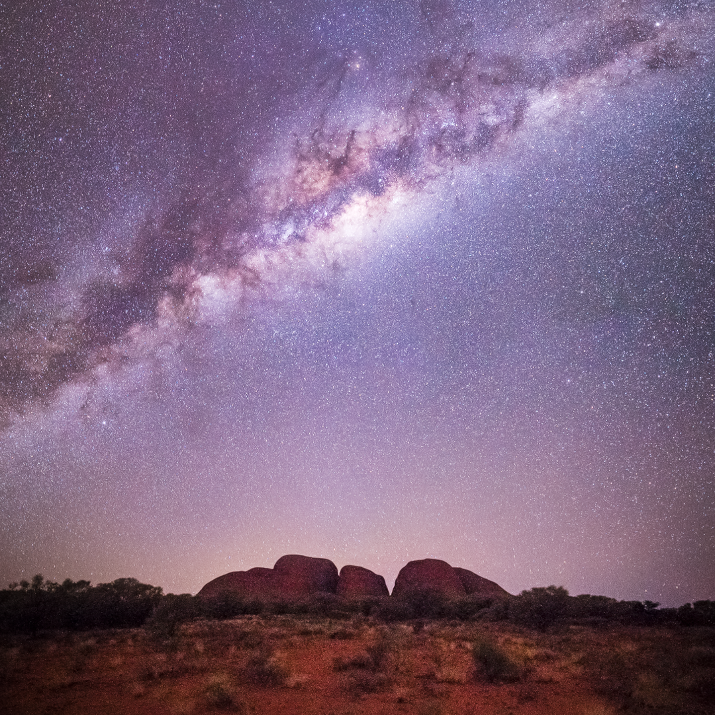 Uluru bei Nacht