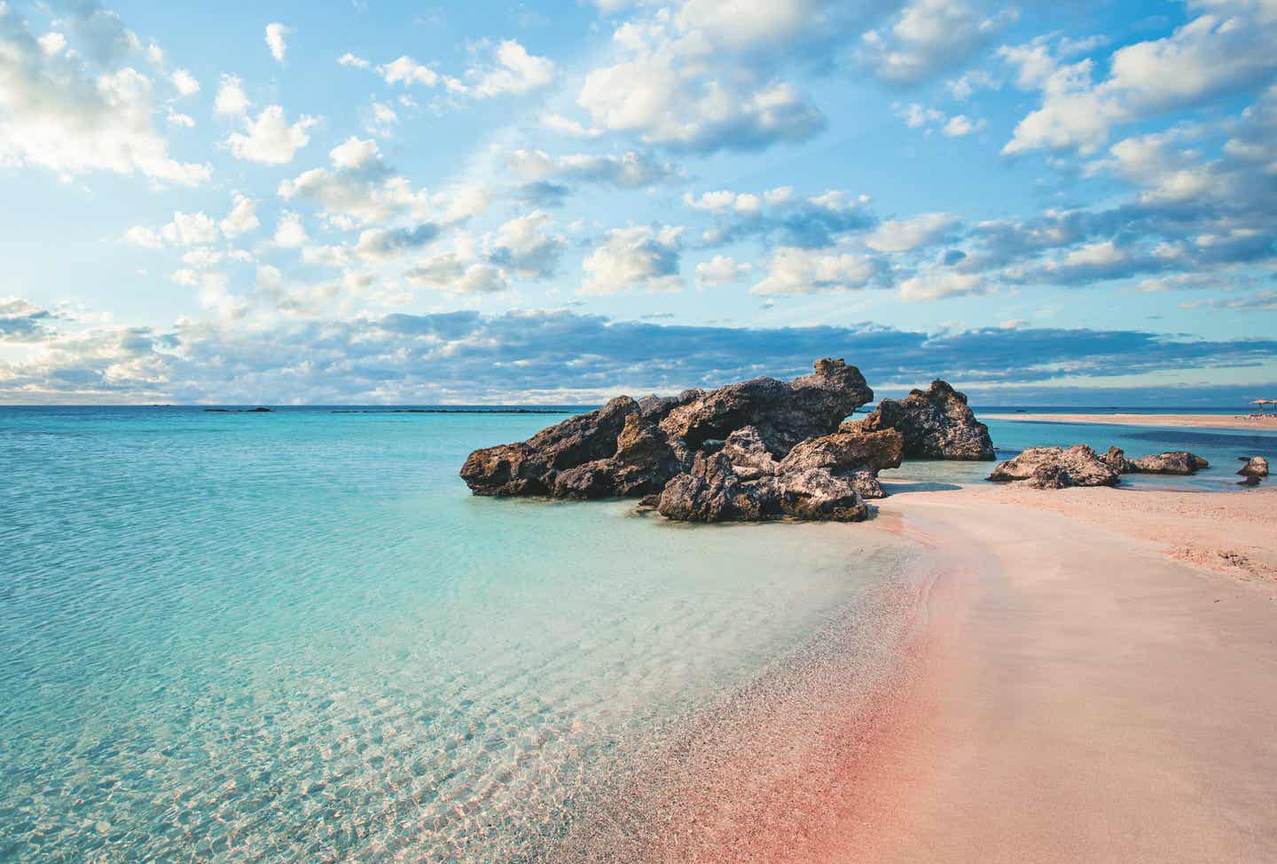 Am pinken Strand von Elafonissi auf Kreta