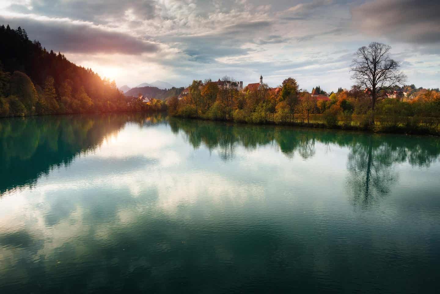 Der Lech sorgt auch andernorts für tolle Fotospots: hier in Füssen