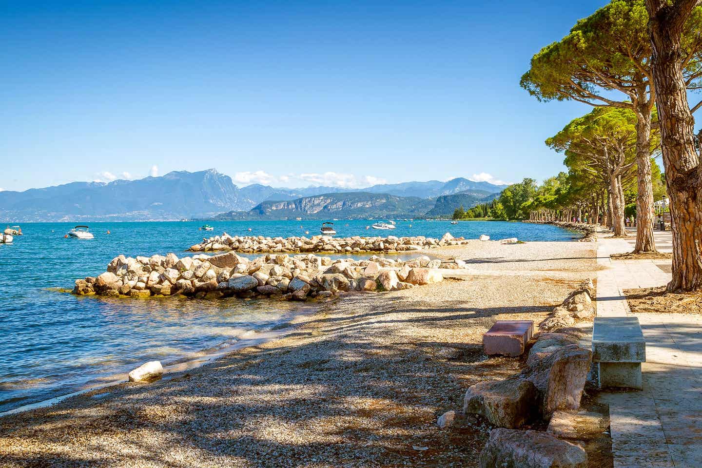 Panorama auf de Lago di Garda in Italien