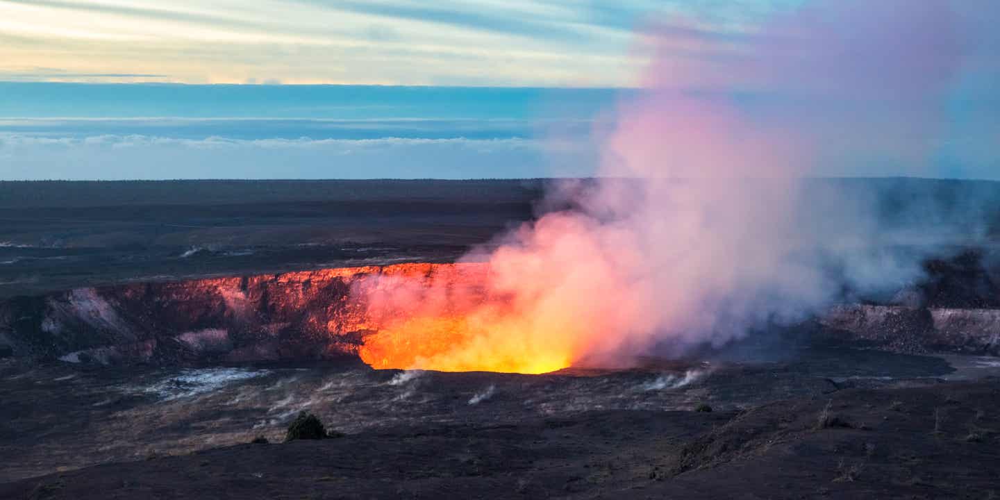 Vulkan speit auf Hawaii