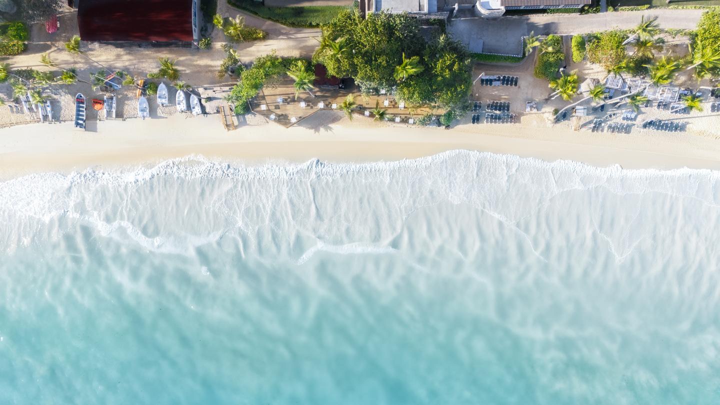 Topshot auf den Hotelstrand des Grand Palladium Bávaro