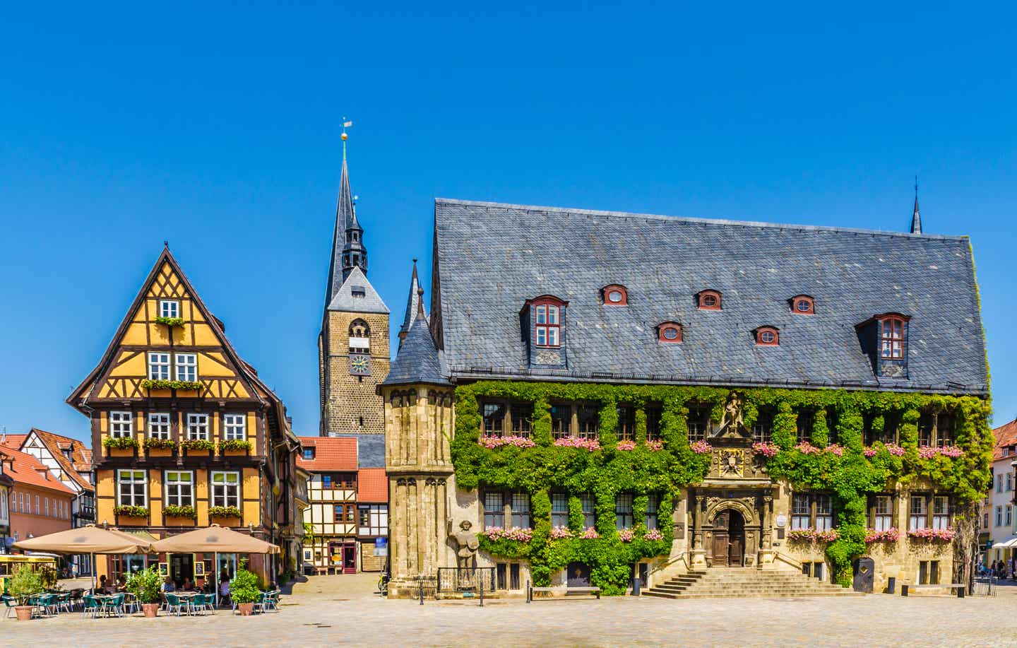 Hotels im Harz: Marktplatz in Quedlinburg