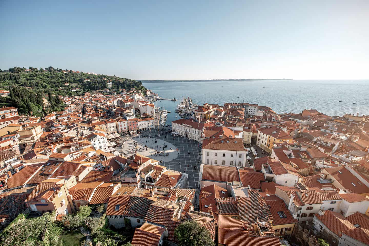 Urlaub in Slowenien – Blick auf die Stadt Piran