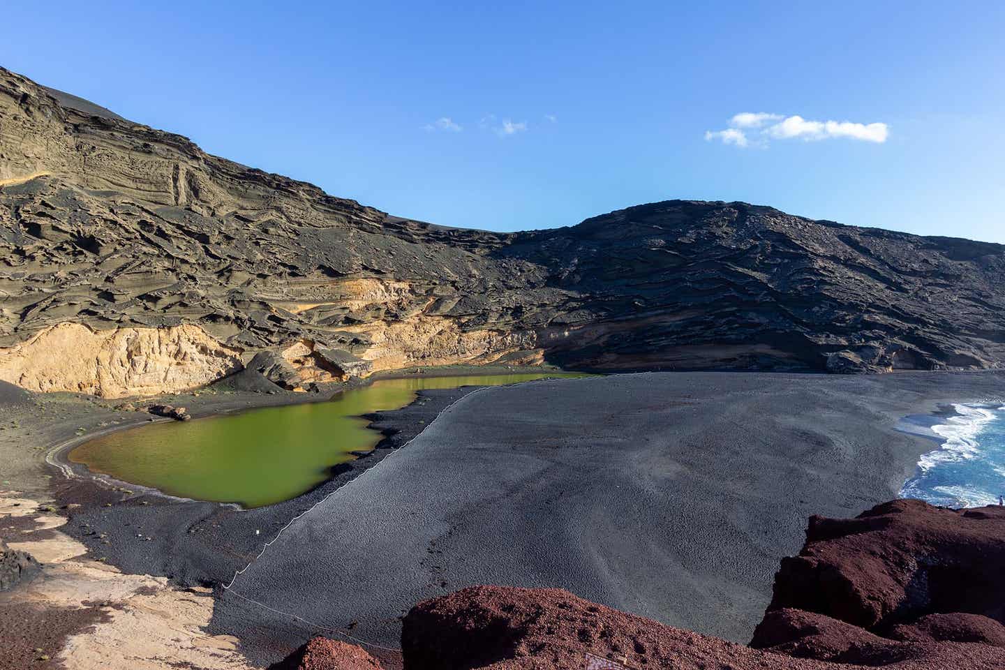 Kanaren Lanzarote el golfo lago verde Lavastrand