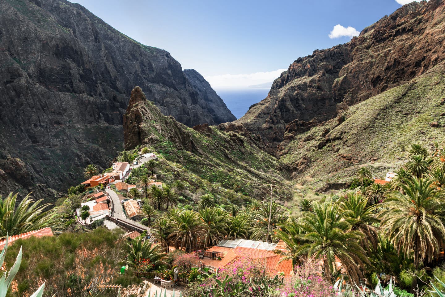 Masca-Schlucht: Bergdorf Maska, kanarische Insel Teneriffa