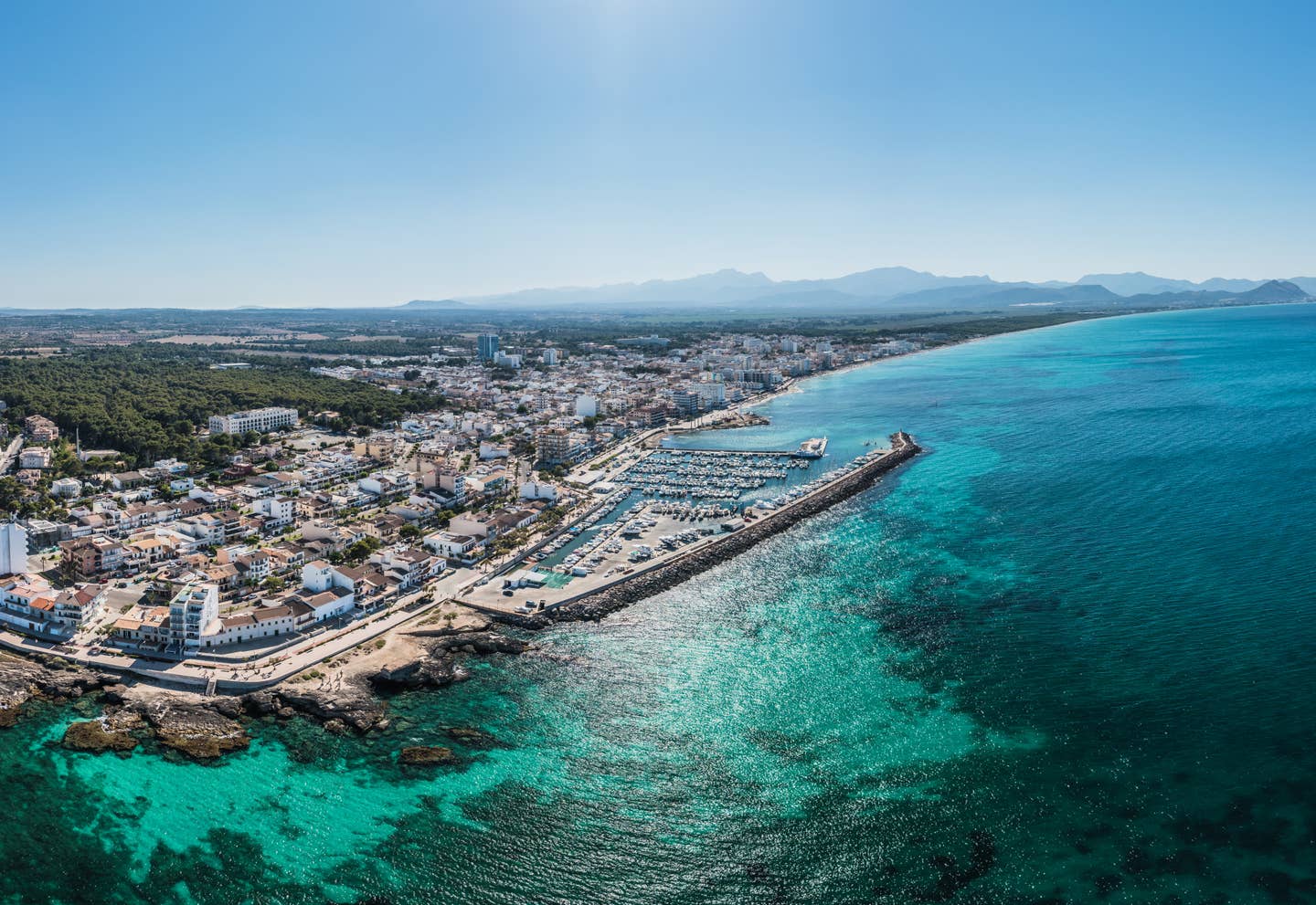 Can Picafort Urlaub: Blick auf die Stadt von oben