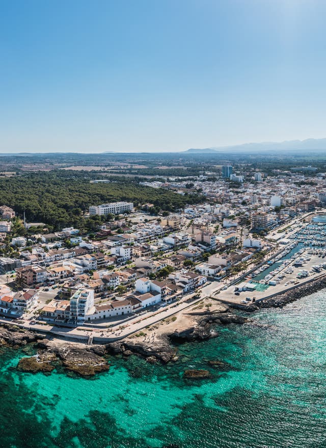 Can Picafort Urlaub Can Picafort Urlaub: Blick auf die Stadt von oben