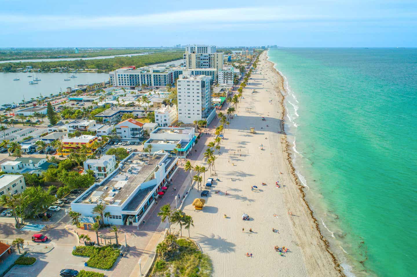 Floridas Hollywood Beach von oben