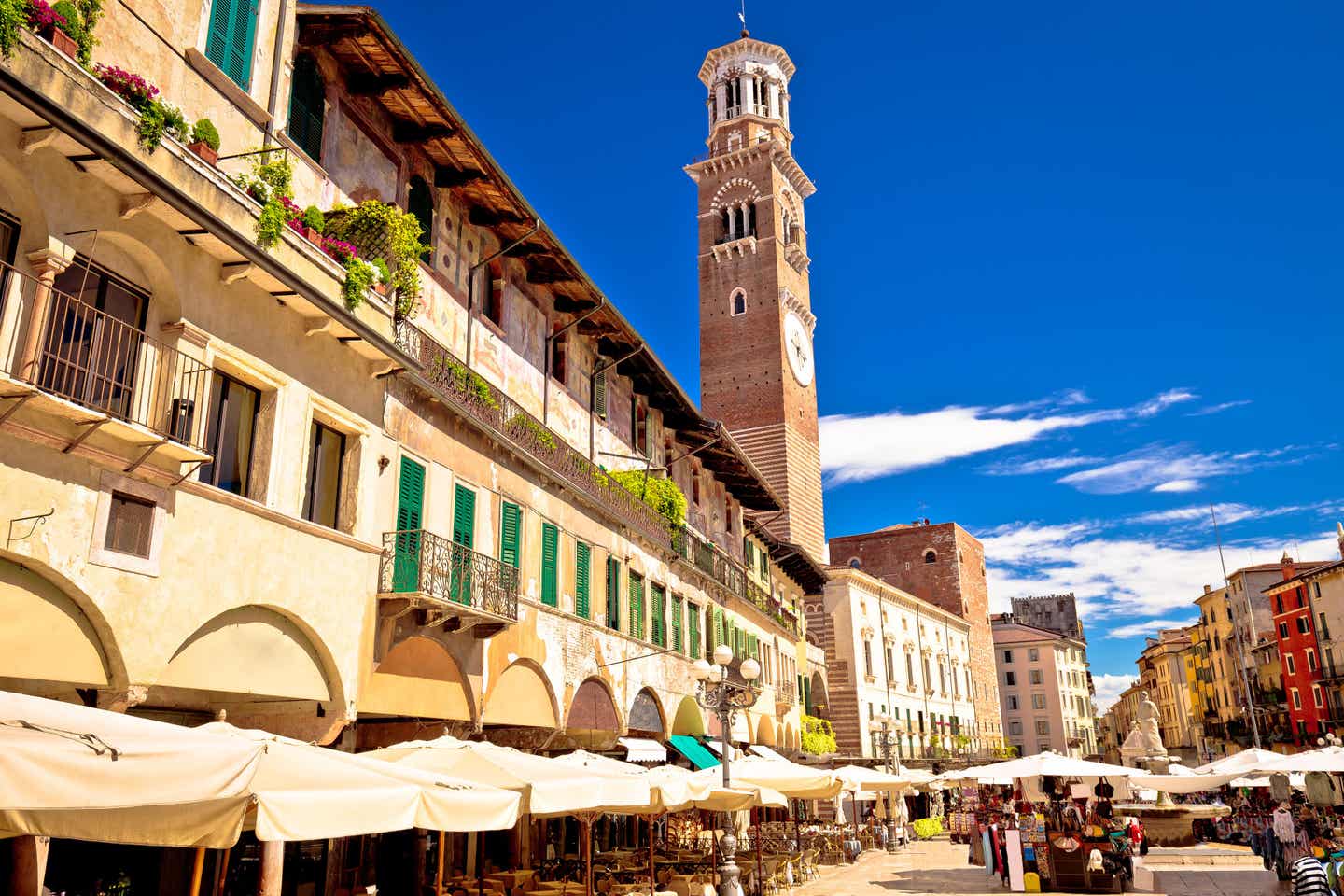 Kurze Pause auf der Piazza in Verona