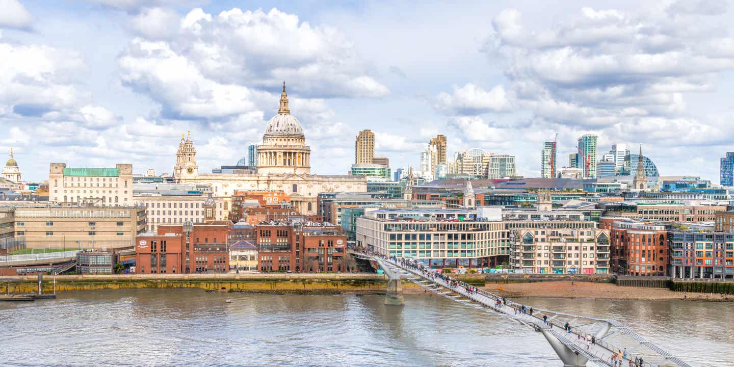 St. Paul’s Cathedral mit Millennium Bridge – moderne Perspektive für deine Städtereise nach London
