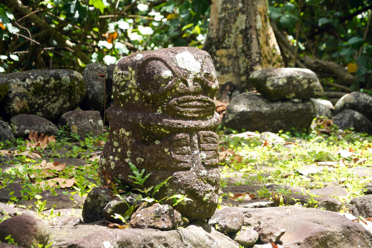 Eine Tiki-Statue auf Nuku Hiva