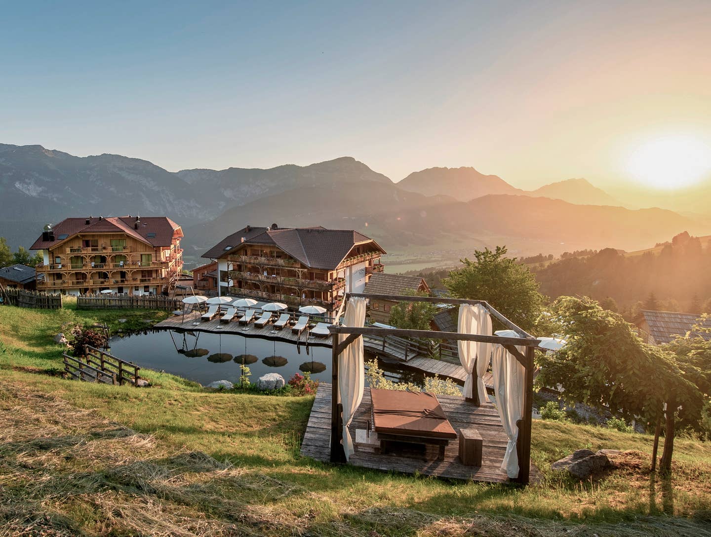 Blick auf das Natur & Wellnesshotel Höflehner in Österreich