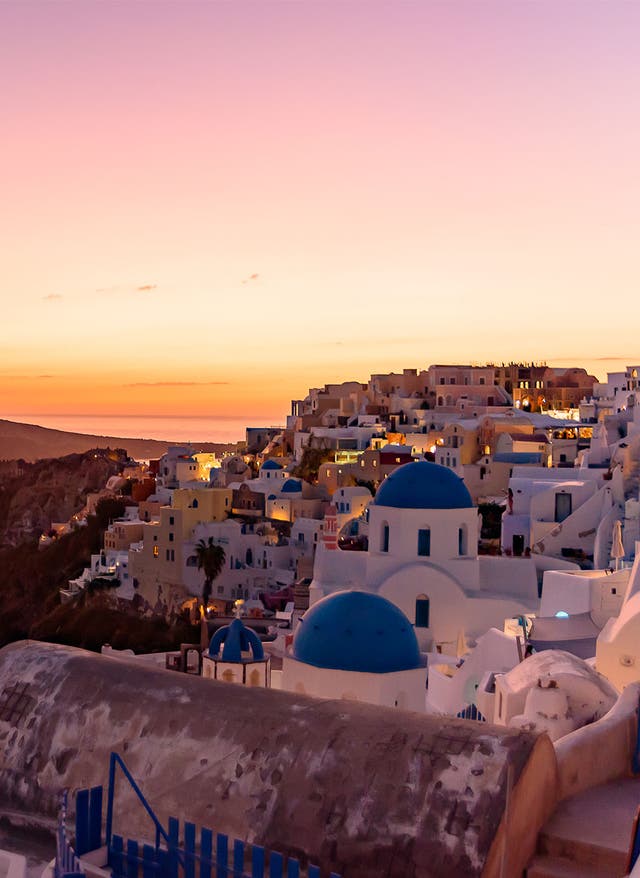 Sonnenuntergänge in Santorini