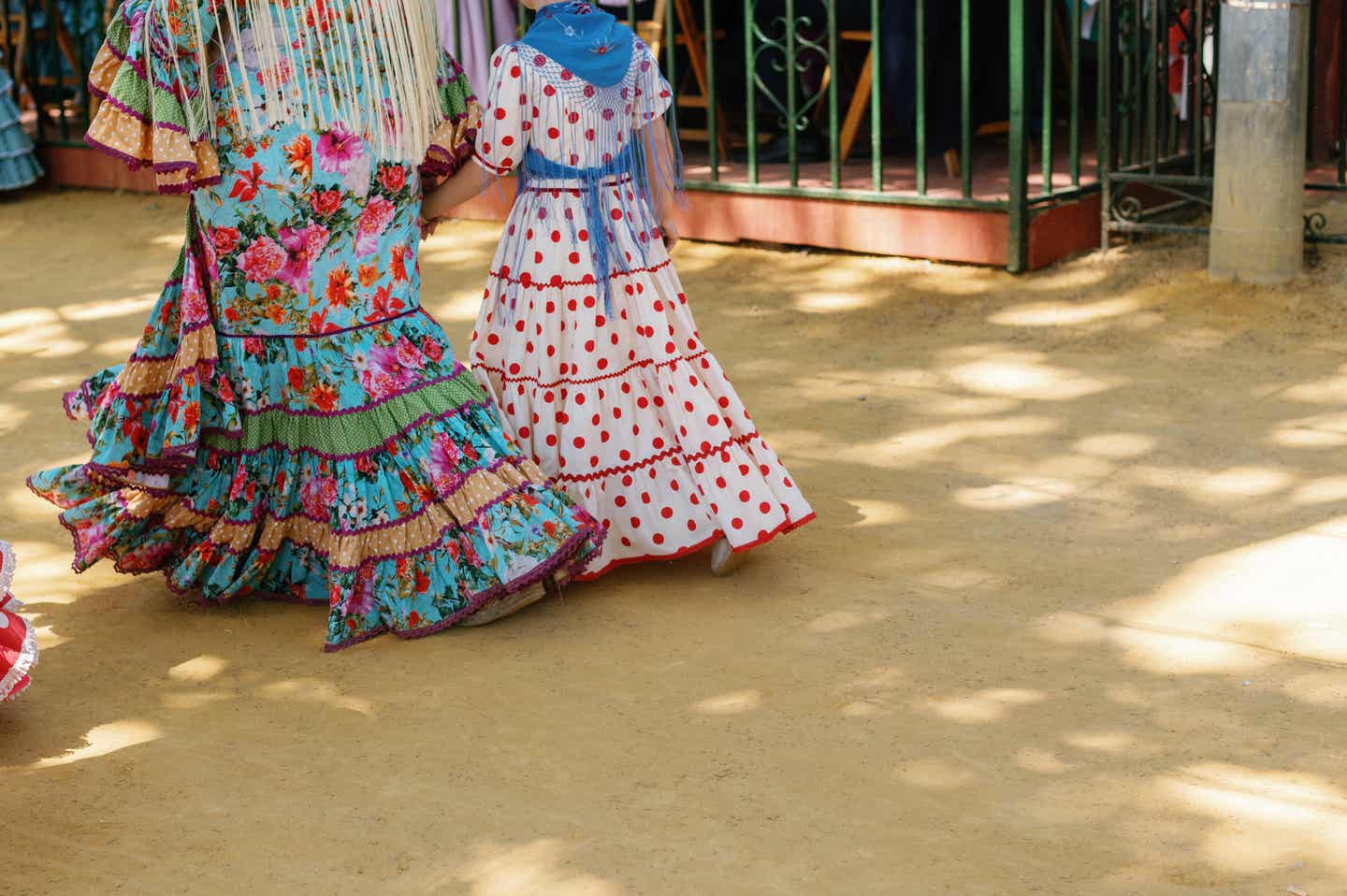 Feria de Abril Flamenco-Kleider in bunten Farben