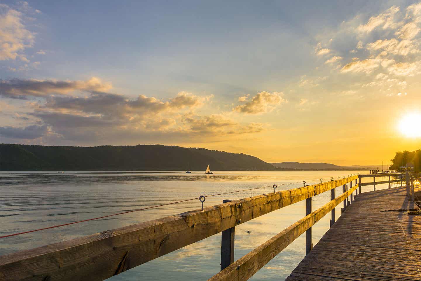 Steg am See beim Strandbad Langenargen