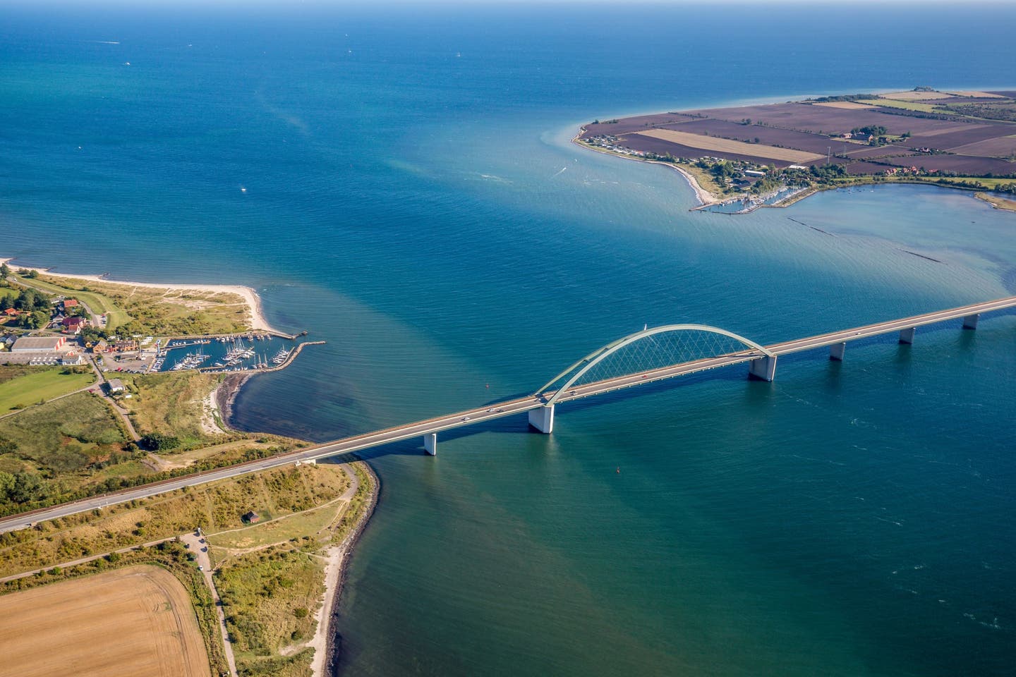 Sund Brücke in Fehmarn an der Ostsee