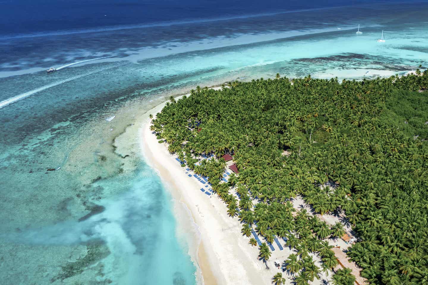 Dominikanische Republik - Strand Saona aus der Vogelperspektive