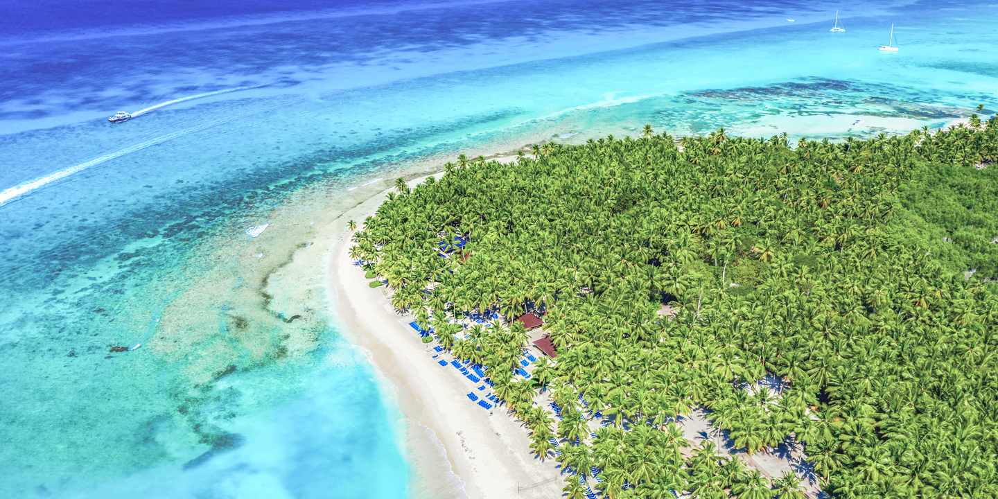 Dominikanische Republik - Strand Saona aus der Vogelperspektive