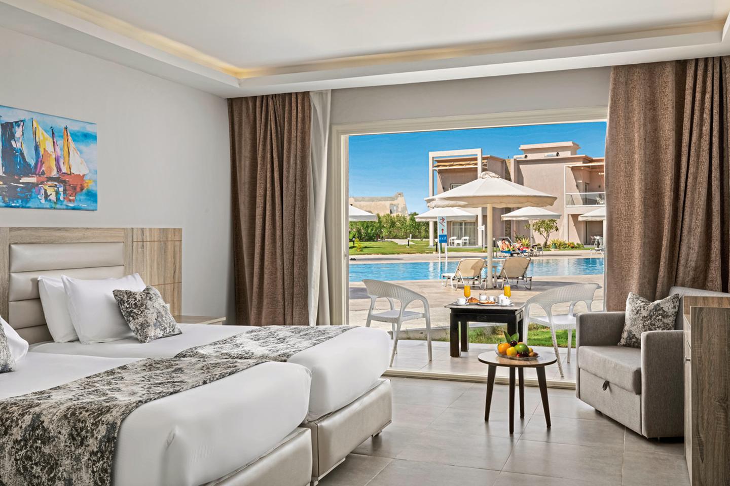 Wohnbeispiel Doppelzimmer Standard Poolblick