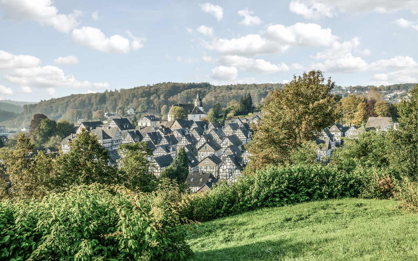 Sauerland Urlaub mit DERTOUR. Blick auf die Stadt mit ihren typischen Fachwerkhäusern