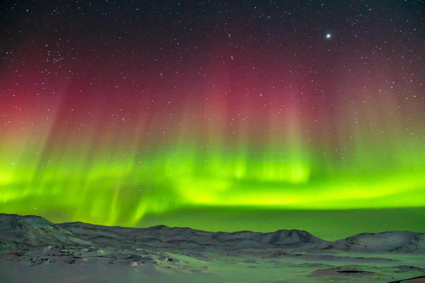 Grönlands Polarlichter im hohen Norden